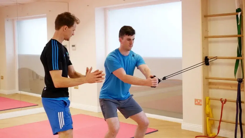 APC Physio demonstration arm pull exercise