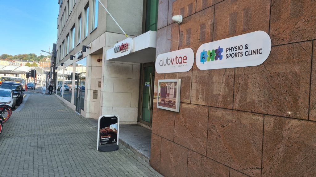 APC Physio and Sports Clinic Entrance at Cork City's Club Vitae