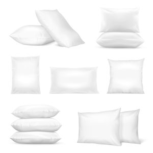 pillows of various shapes and sizes